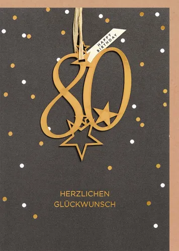 Faltkarte 80 Sterne Laser Cut