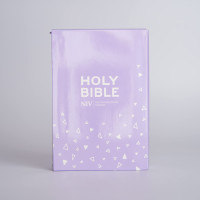 Anglais, Bible, NIV, poche, souple, lilas, fermeture éclair