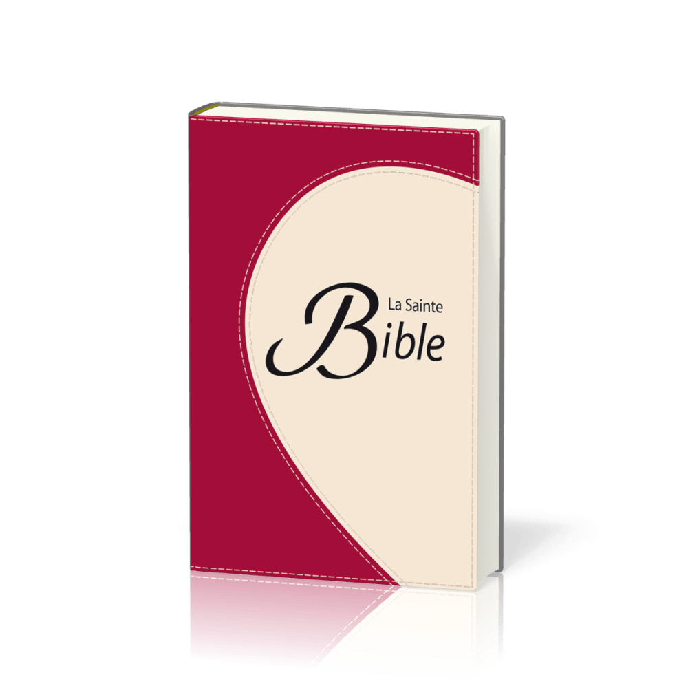 Bible Segond 1910, de poche, duo framboise-beige - couverture souple, tranche or, signet