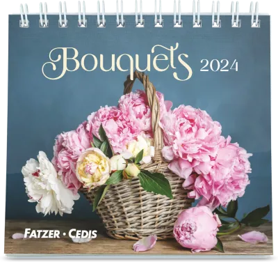 Bouquets - Petit calendrier avec 12 belles photos de bouquets