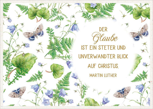 Postkarte Der Glaube  - Schmetterlinge GF