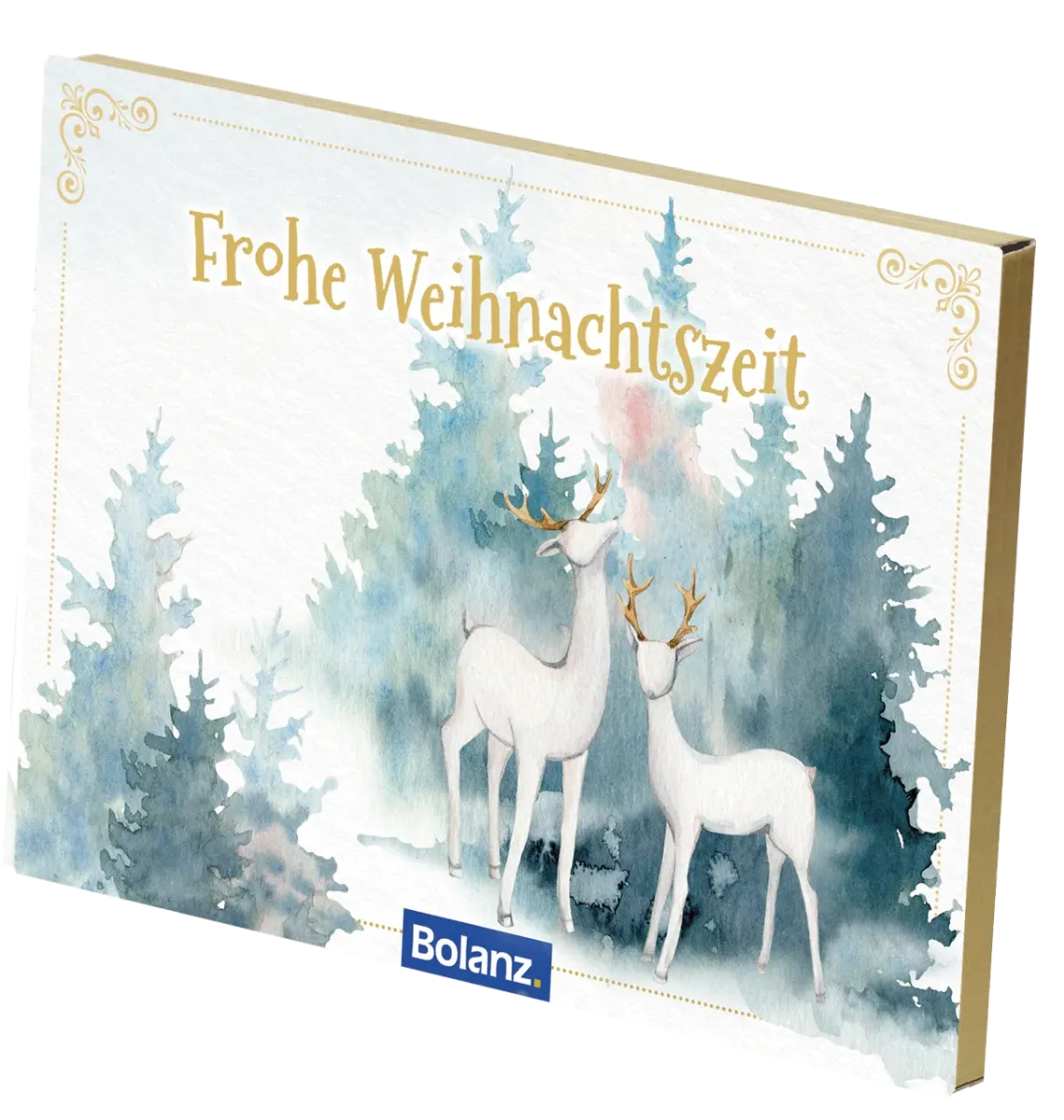 Postkartenbox Weihnachten „Frohe Weihnachtszeit“ - 12 verschiedene Postkarten in einer Box mit...