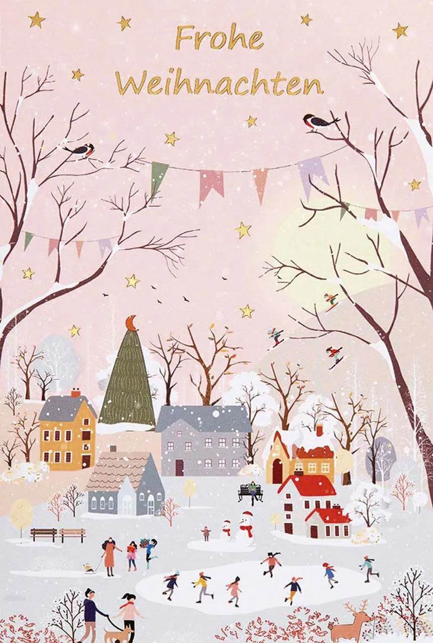 Faltkarte Weihnachten Weihnachtsstadt NC