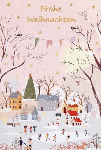 Faltkarte Weihnachten Weihnachtsstadt NC