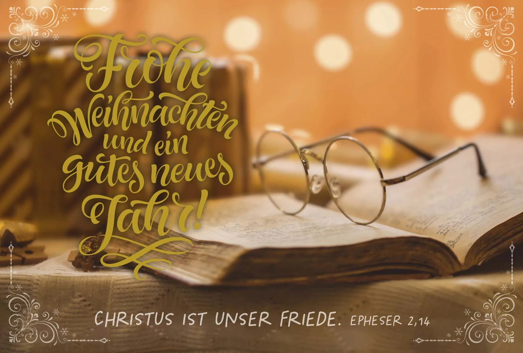 8 Minikarten Weihnachten Fotomotive veredelt