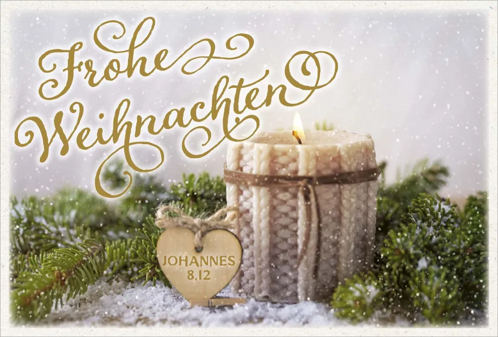8 Minikarten Weihnachten Fotomotive veredelt