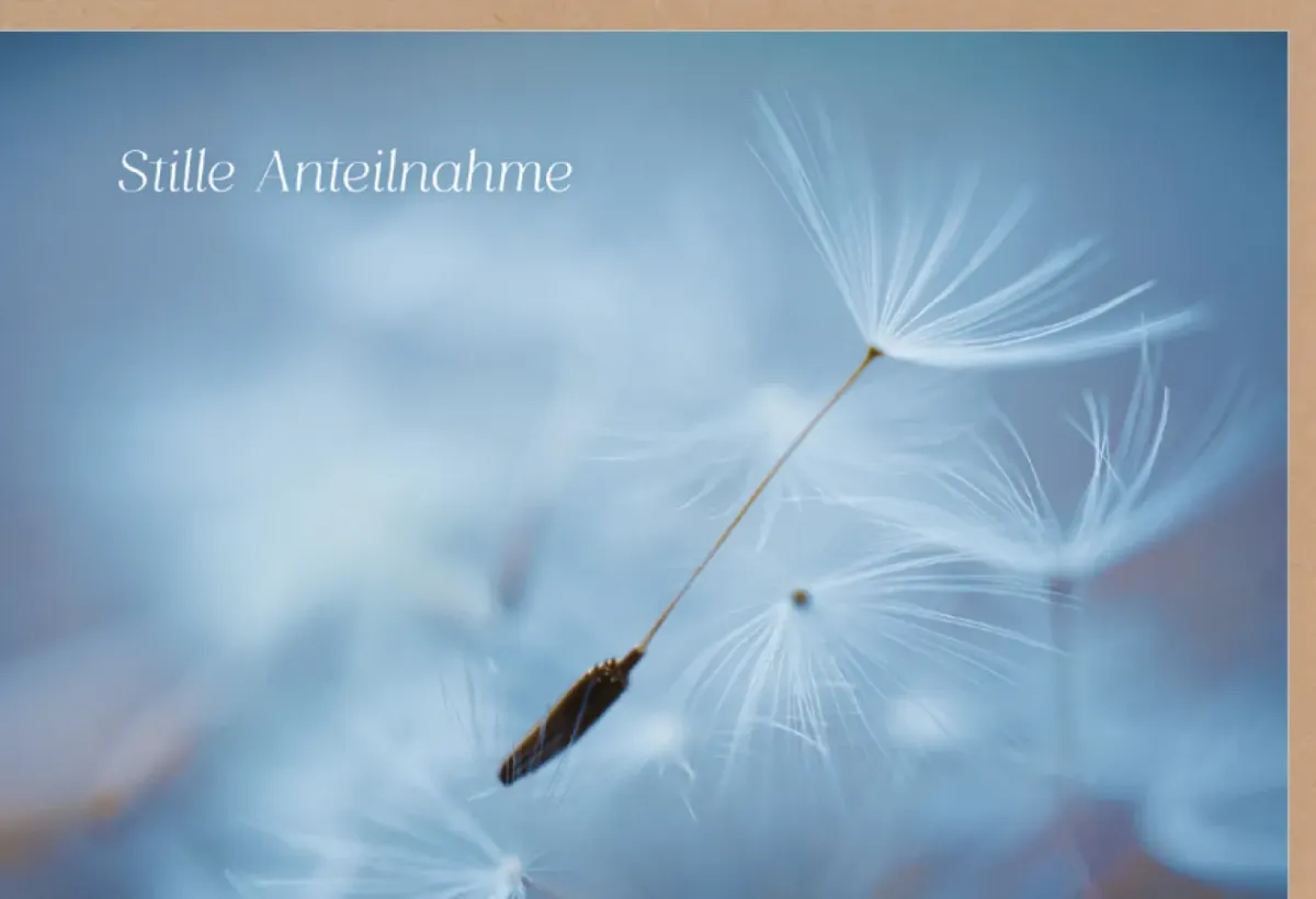 Faltkarte Trauer Stille Anteilnahme Löwenzahn