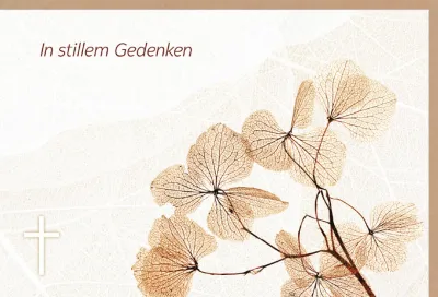 Faltkarte Trauer In stillem Gedenken Kreuz