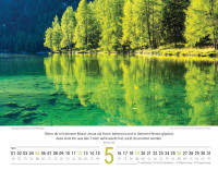 Calendrier Paysages Suisses - Allemand, Calendrier mural