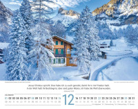 Calendrier Paysages Suisses - Allemand, Calendrier mural