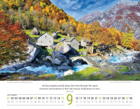 Calendrier Paysages Suisses - Anglais, Calendrier mural
