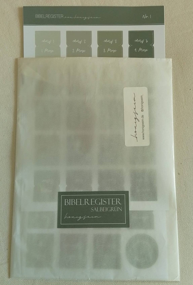 Bibel-Griffregister Salbeigrün