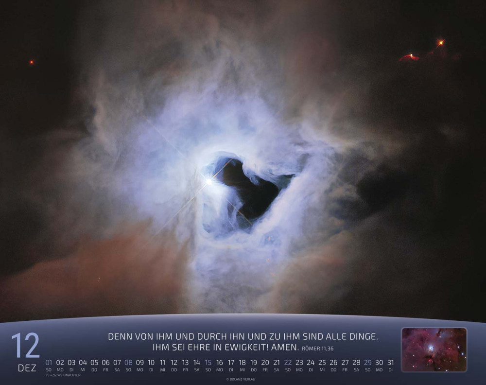 Kalender Du bist nicht fern - Das Universum - ein Gedanke Gottes, Panoramakalender