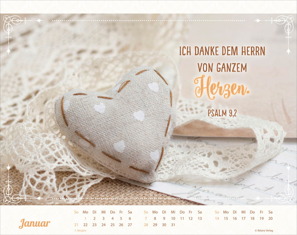 Kalender Worte von Herzen - Minikalender