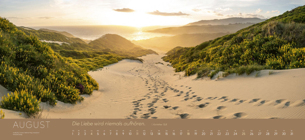 Kalender Ewigkeit im Herzen - Panorama-Postkartenkalender