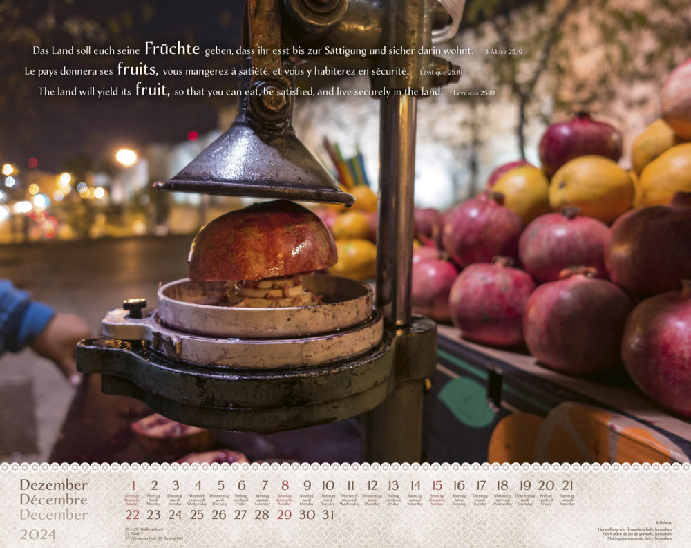 Kalender Israel Shalom - Tischkalender