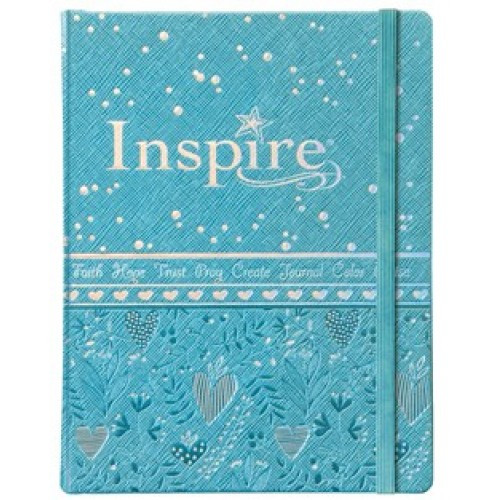 Anglais, Bible Journal de bord, Inspire for Girls New Living Translation, similicuir, couverture...