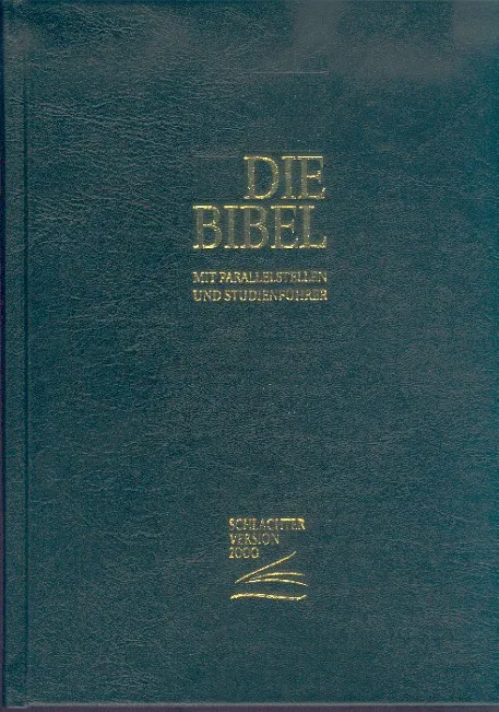 Allemand, Bible Schlachter 2000, reliée cousue, noire