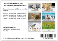 100 cartes avec verset biblique - Animaux