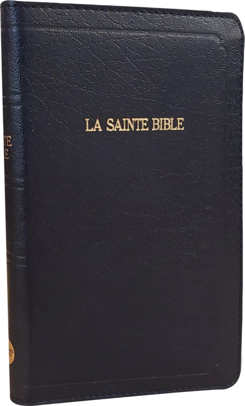 Bible Segond 1910, compacte, similicuir bleu marine, fermeture éclair - 1 ruban marque-pages