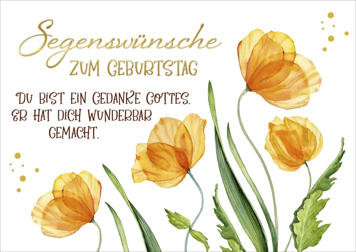 Postkarten Lovely Segenswünsche zum Geburtstag