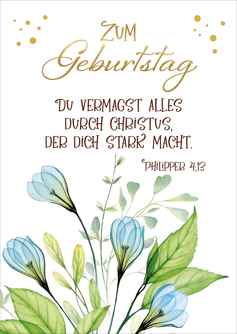 Postkarten Lovely Zum Geburtstag - Philipper 4,13