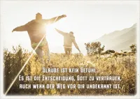 Postkarten Glaube ist kein Gefühl