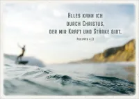 Postkarten Alles kann ich durch Christus - Philipper 4,13