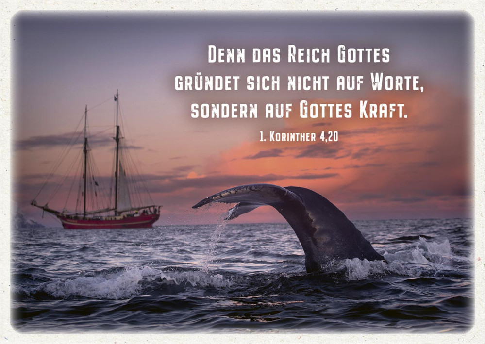 Postkarten Gottes Kraft - 1. Korinther 4,20