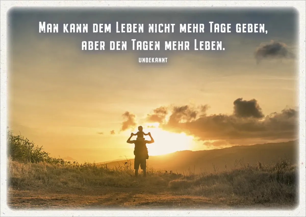 Postkarten Man kann dem Leben