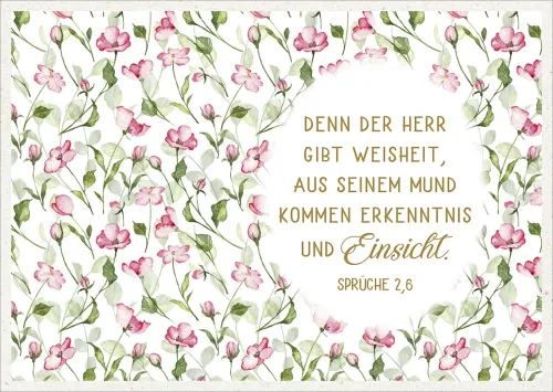 Postkarten Erkenntnis und Einsicht - Sprüche 2,6