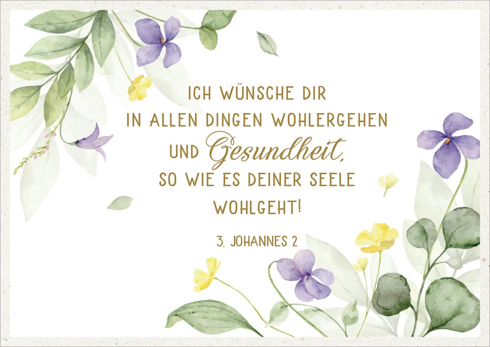 Postkarte Wohlergehen - 3. Johannes 2