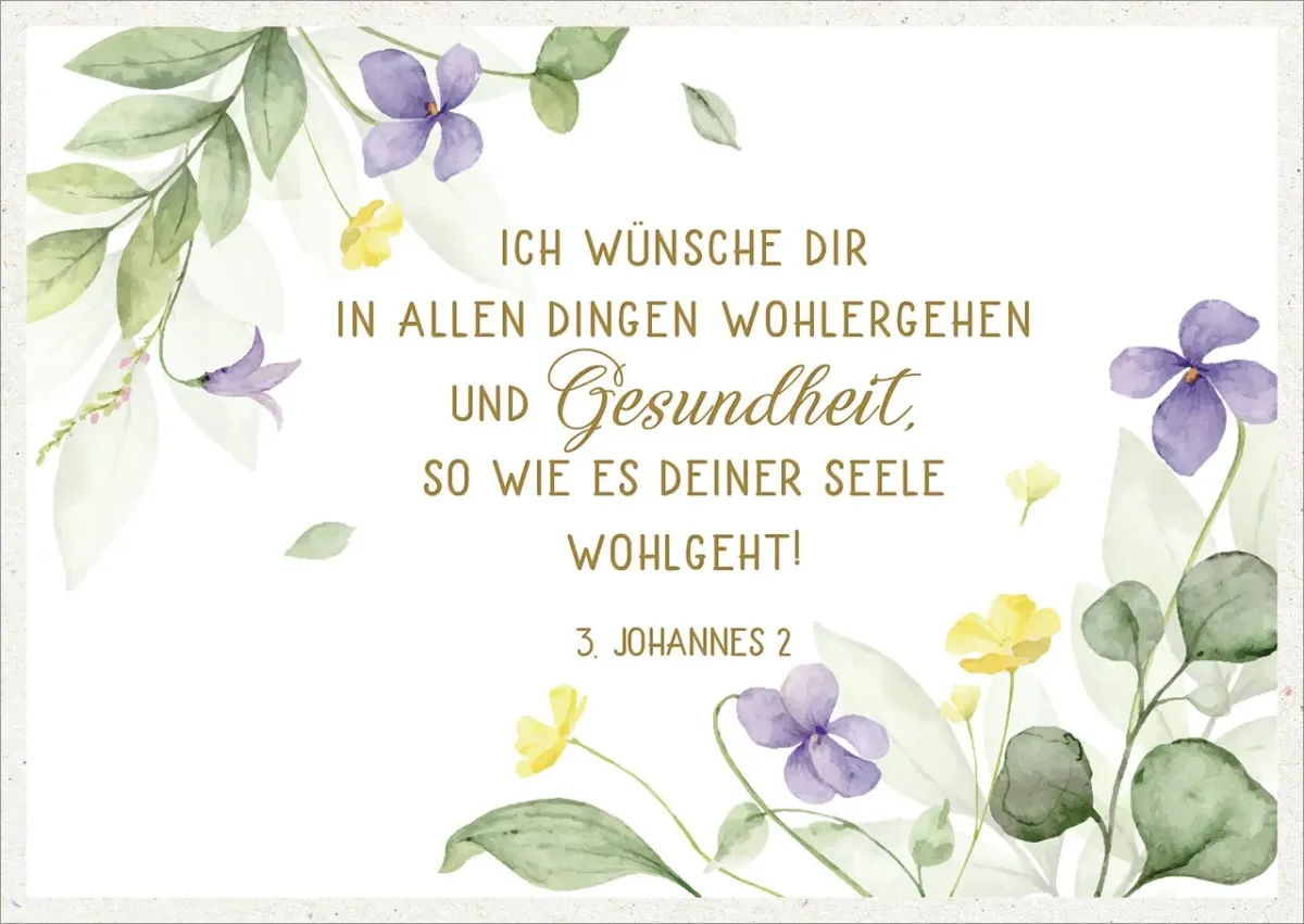 Postkarten Wohlergehen - 3. Johannes 2