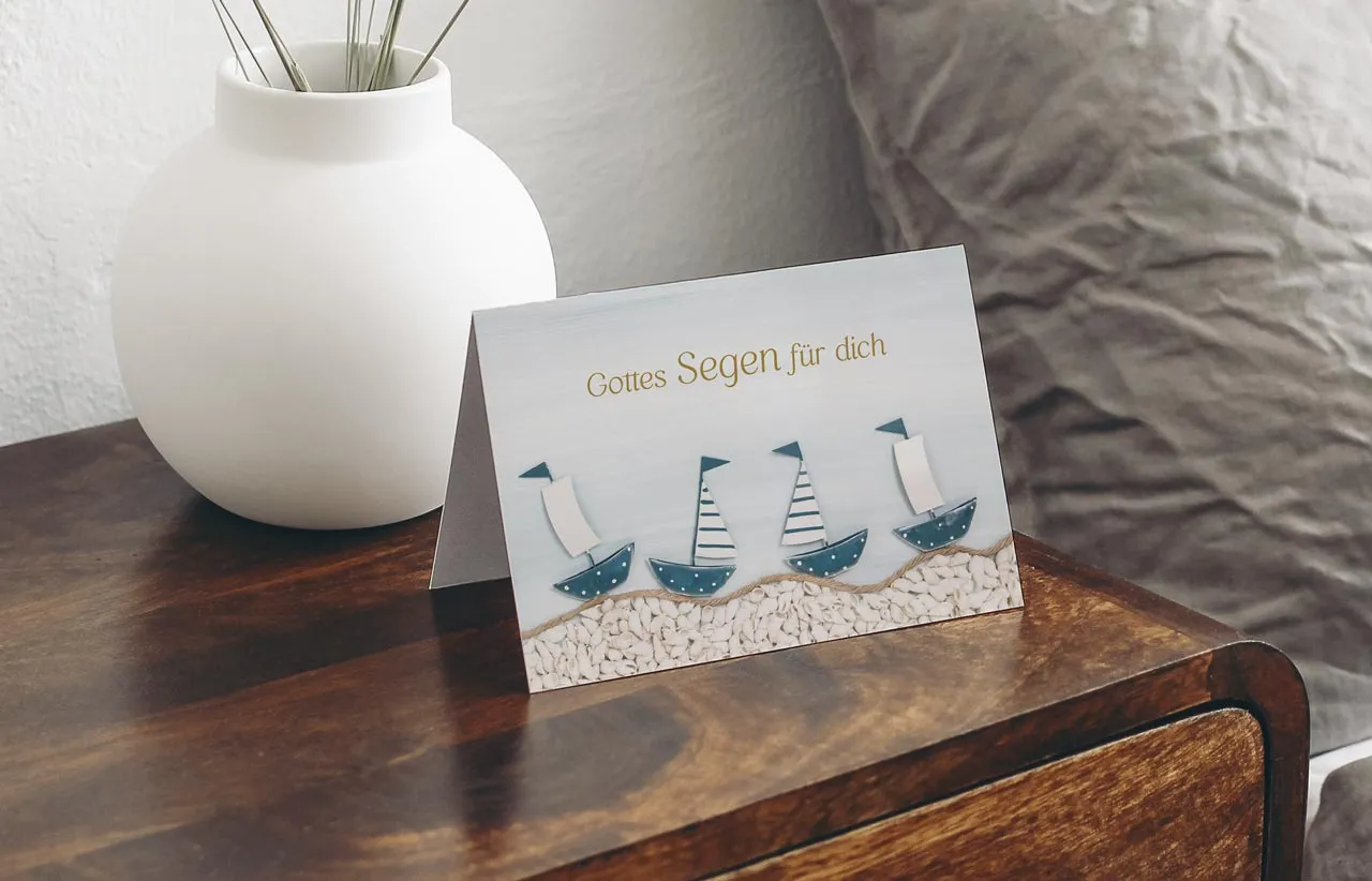 Faltkarte Einsegnung/biblischer Unterricht Gottes Segen