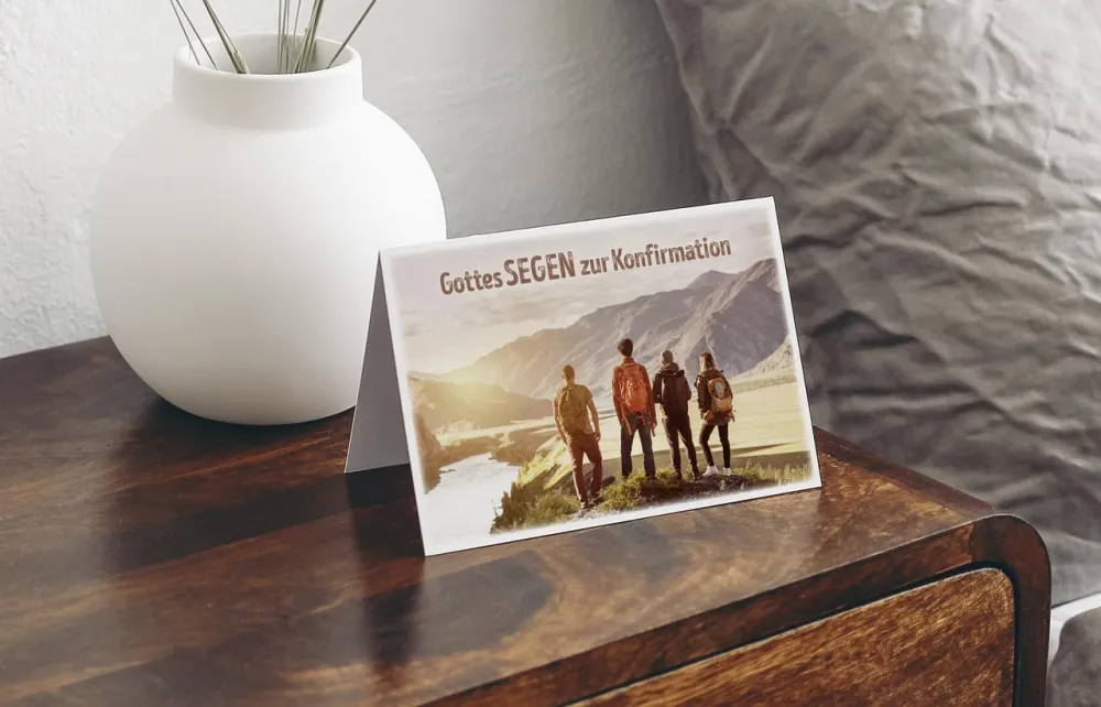 Doppelkarte Konfirmation Gottes Segen