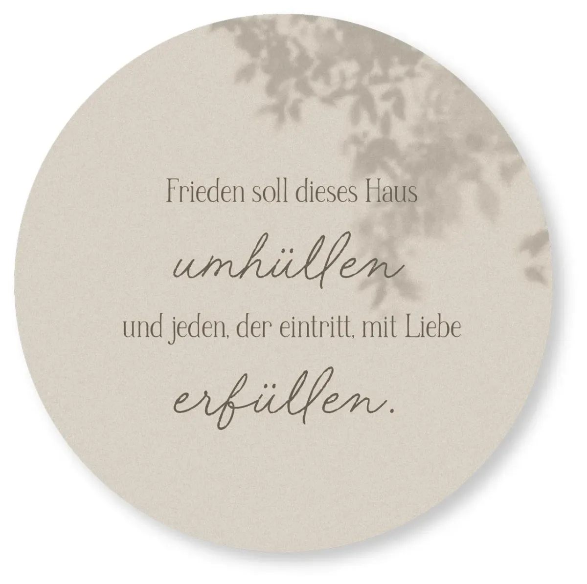 Wandschmuckbild Frieden - Ø 40 cm