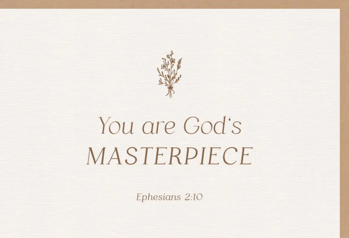 Faltkarte alive You are God's Masterpiece - Ephesians 2:10