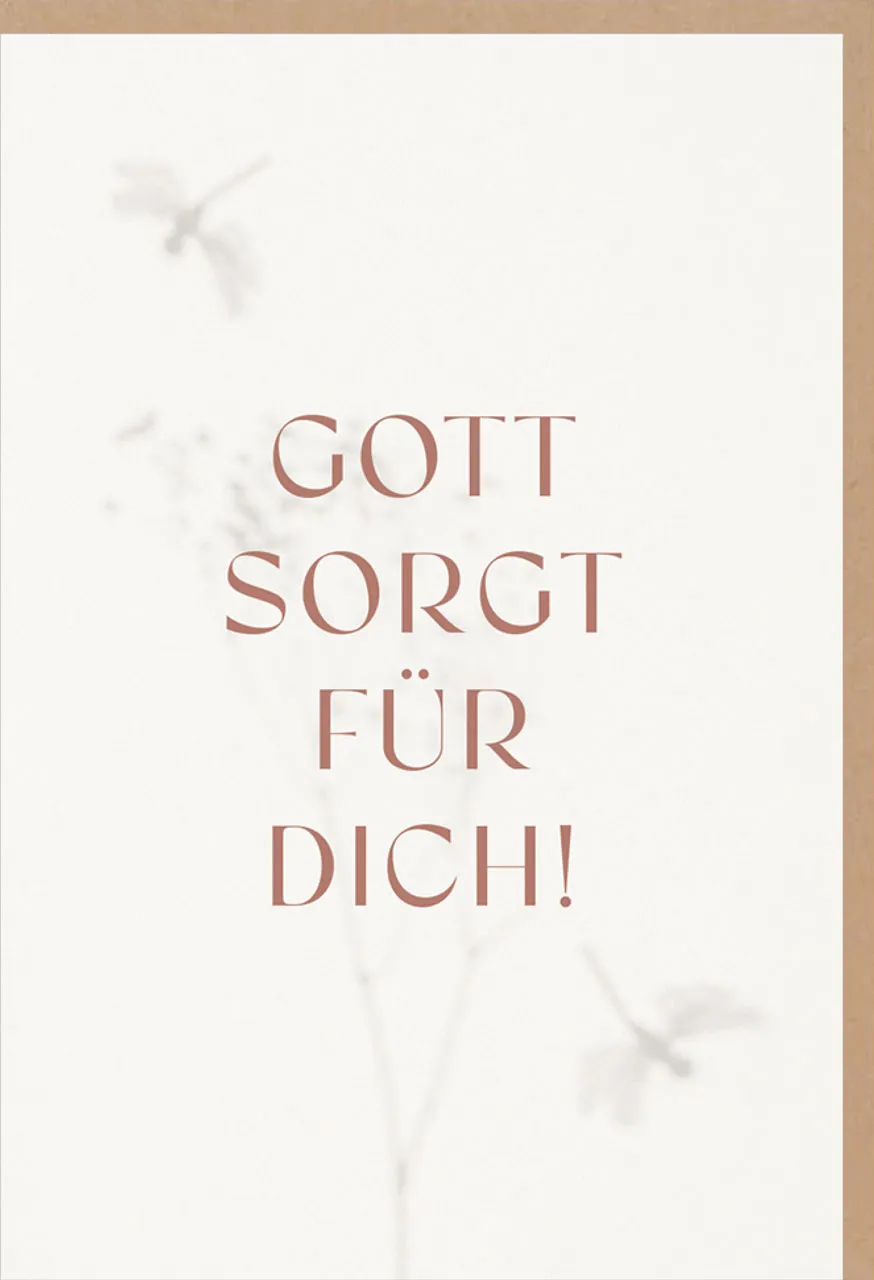 Faltkarte alive Gott sorgt für Dich!