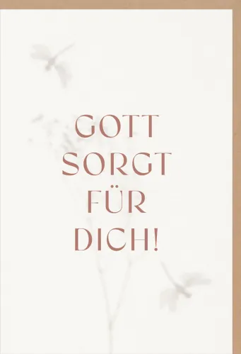 Faltkarte alive Gott sorgt für Dich!