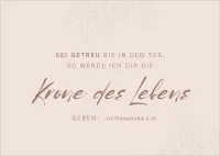 Postkarte alive Krone des Lebens