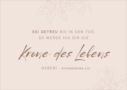 Postkarten alive Krone des Lebens