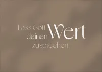 Postkarten alive Lass Gott deinen Wert zusprechen