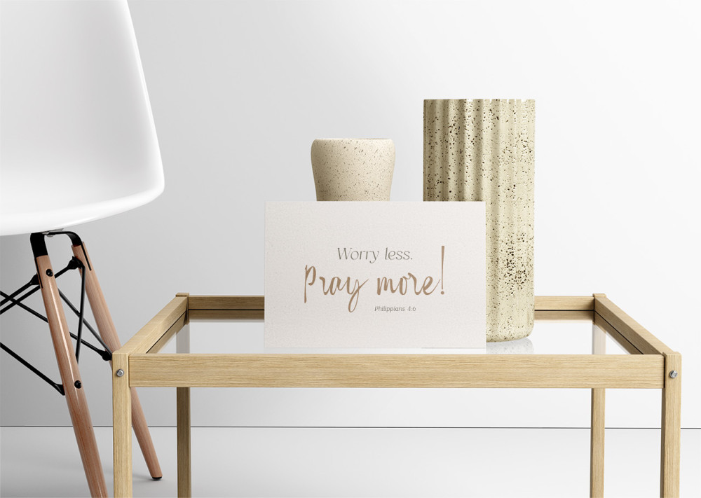 Postkarten alive Worry less. Pray more!