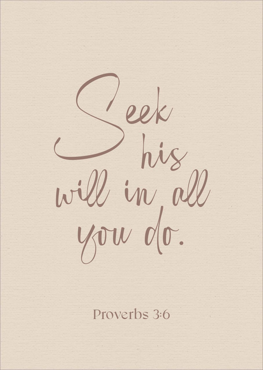 Postkarten alive Seek his will in all you do