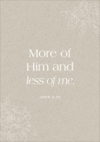 Postkarten alive More of him less of me - 12 Stück pro Päckchen.