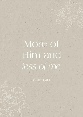 Postkarten alive More of him less of me - 12 Stück pro Päckchen.