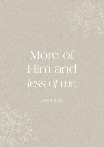 Postkarten alive More of him less of me - 12 Stück pro Päckchen.