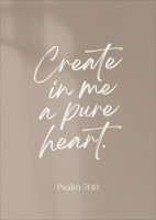 Postkarte alive Create in me a pure heart