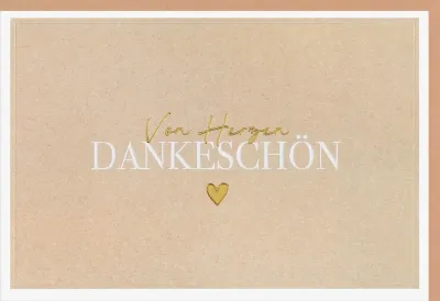 Faltkarte Von Herzen Dankeschön