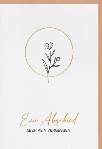 Faltkarte Trauer - Ein Abschied